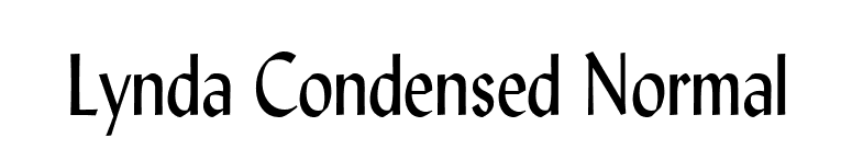 Lynda Condensed Normal font preview