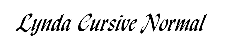 Lynda Cursive Normal font preview