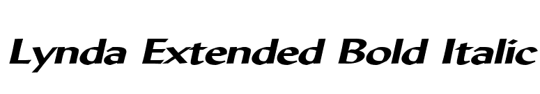 Lynda Extended Bold Italic font preview