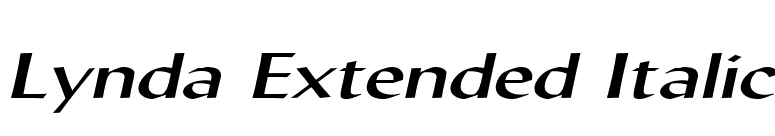 Lynda Extended Italic font preview
