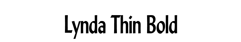 Lynda Thin Bold font preview