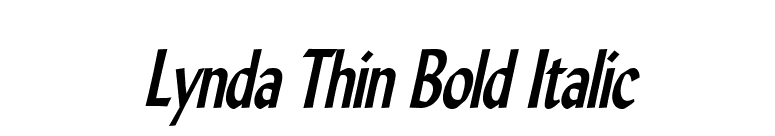 Lynda Thin Bold Italic font preview