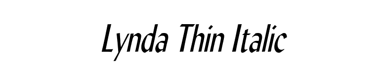 Lynda Thin Italic font preview