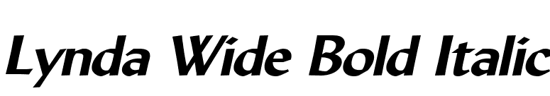 Lynda Wide Bold Italic font preview