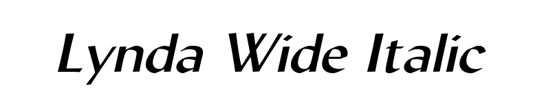 Lynda Wide Italic font preview