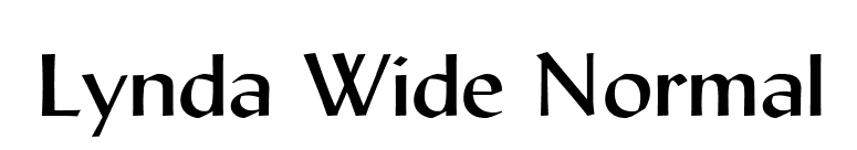 Lynda Wide Normal font preview