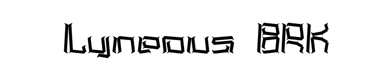Lyneous BRK font preview
