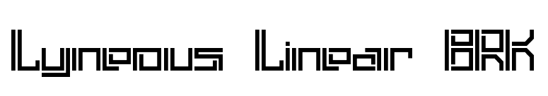 Lyneous Linear BRK font preview
