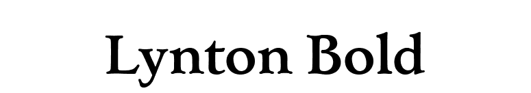 Lynton Bold font preview