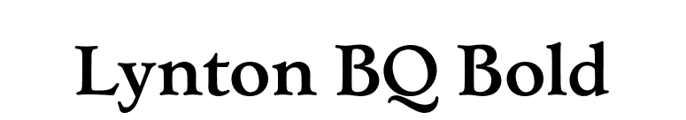 Lynton BQ Bold font preview