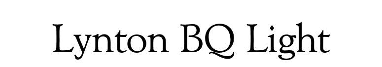 Lynton BQ Light font preview