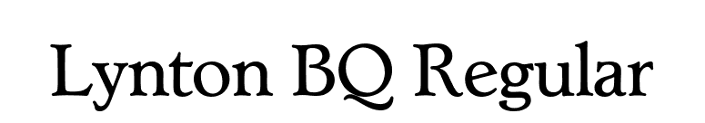 Lynton BQ Regular font preview