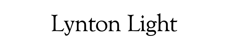 Lynton Light font preview