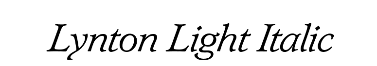 Lynton Light Italic font preview
