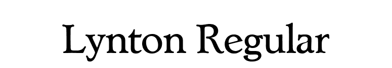 Lynton Regular font preview