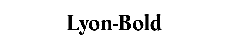Lyon-Bold font preview