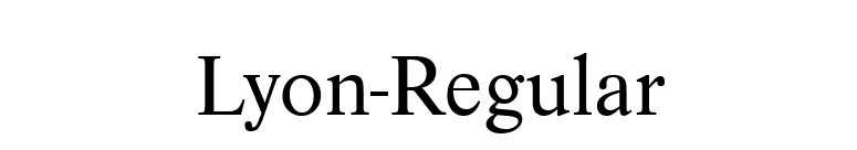 Lyon-Regular font preview
