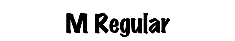 M Regular font preview