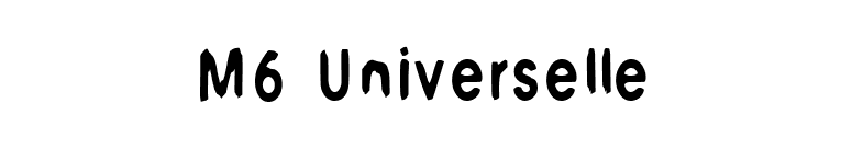 M6 Universelle font preview