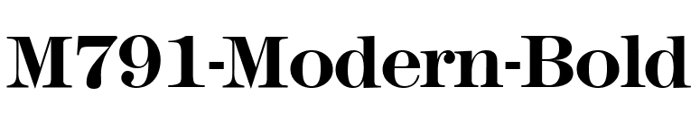 M791-Modern-Bold font preview