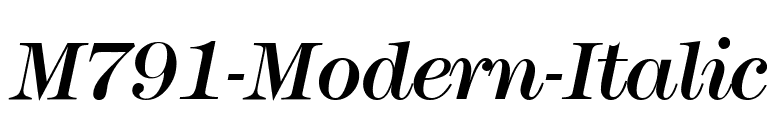 M791-Modern-Italic font preview