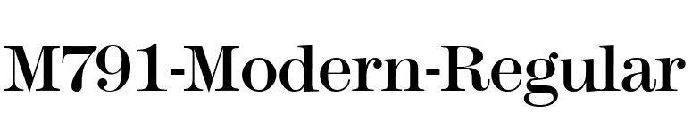 M791-Modern-Regular font preview