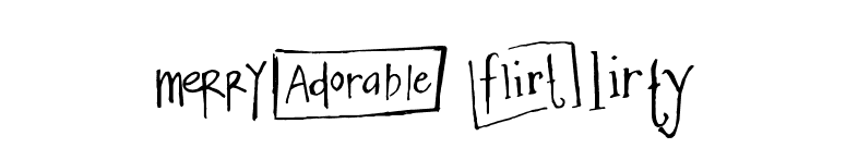 MA Flirty font preview