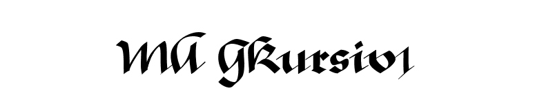 MA GKursiv1 font preview