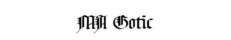 MA Gotic font preview