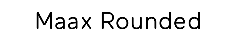 Maax Rounded font preview
