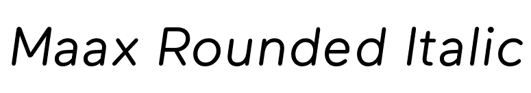Maax Rounded Italic font preview