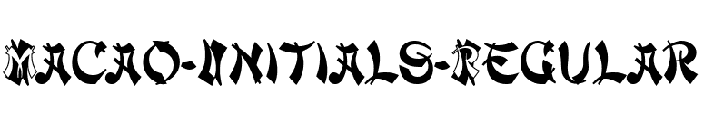 Macao-Initials-Regular font preview