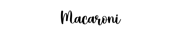 Macaroni font preview