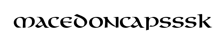 MacedonCapsSSK font preview