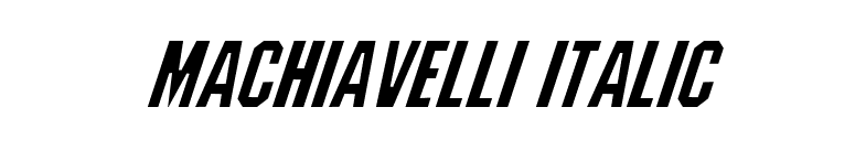 Machiavelli Italic font preview