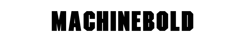 MachineBold font preview
