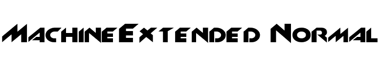 MachineExtended Normal font preview
