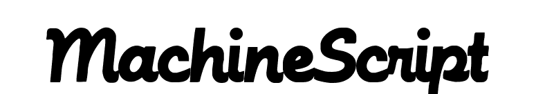MachineScript font preview