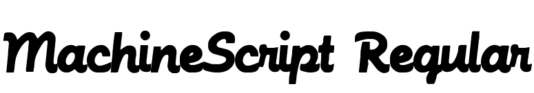 MachineScript Regular font preview