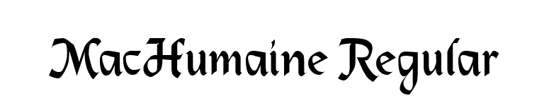 MacHumaine Regular font preview
