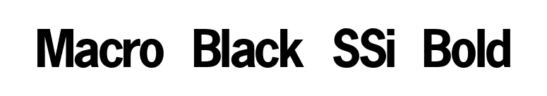 Macro Black SSi Bold font preview