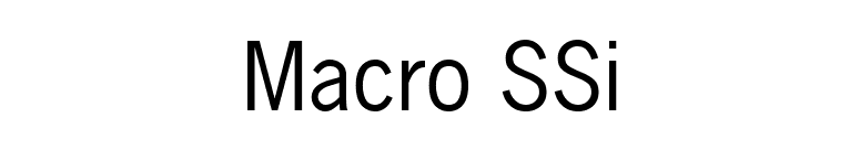 Macro SSi font preview