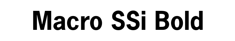 Macro SSi Bold font preview