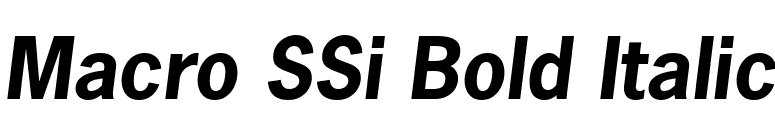 Macro SSi Bold Italic font preview