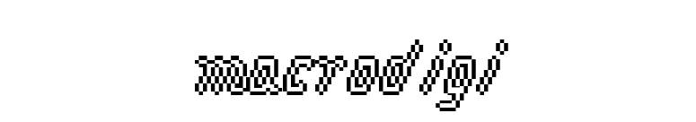 macrodigi font preview