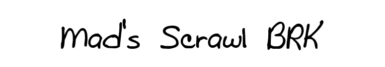 Mad's Scrawl BRK font preview