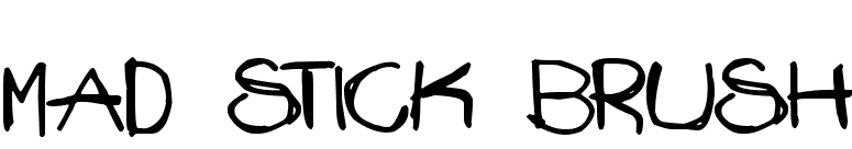 Mad Stick Brush
 font preview