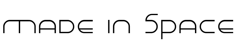 Made in Space font preview