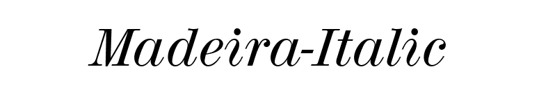 Madeira-Italic font preview