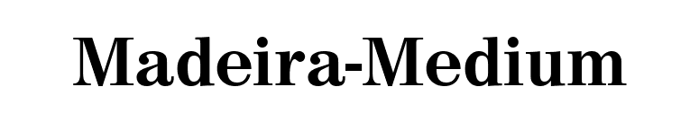 Madeira-Medium font preview